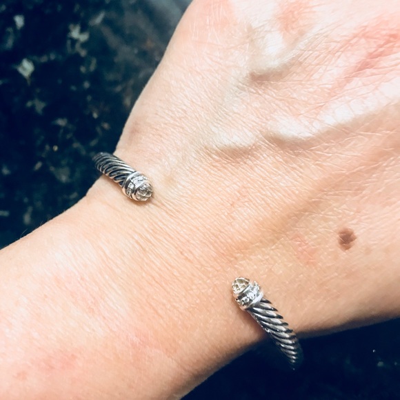 ⚡️SALE⚡️! DY Morganite & Diamond Cable cuff - Picture 3 of 4